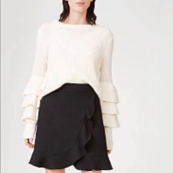 Club Monaco Wrap Ruffle Mini Skirt - Picture 2 of 6